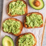 Avocado Toast on a wooden board