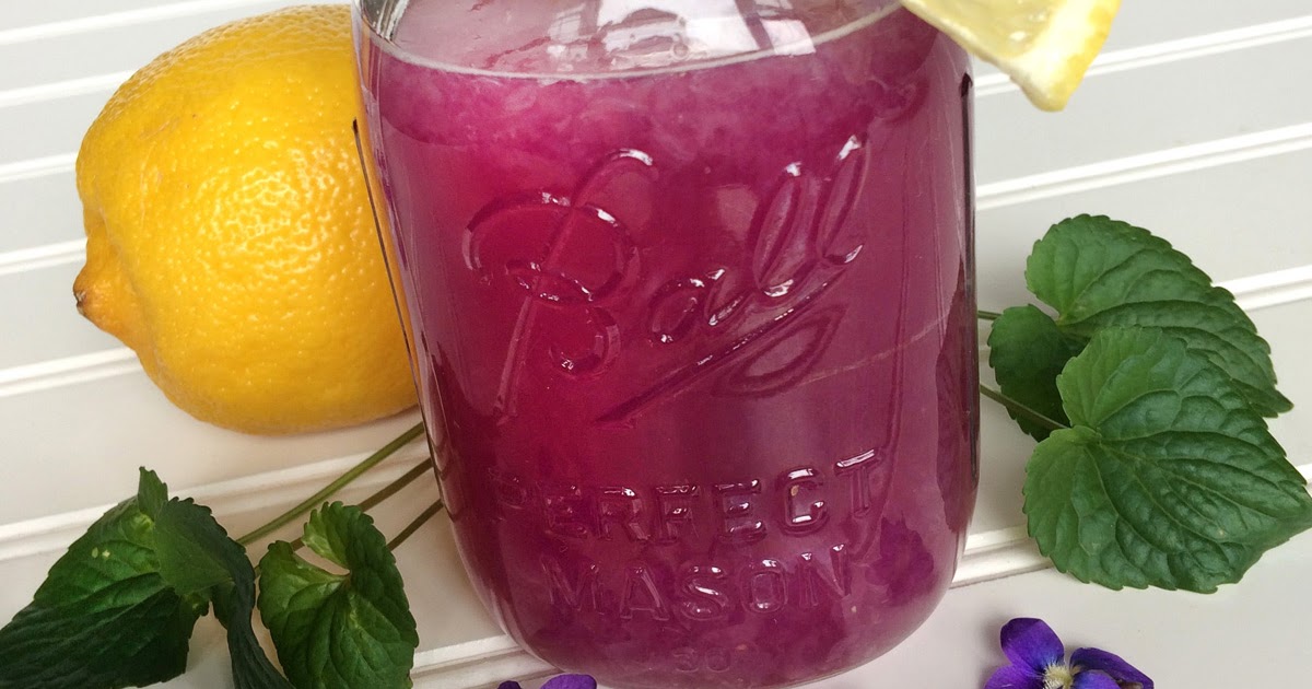 Violet Lemonade recipe for a refreshing Spring-time beverage