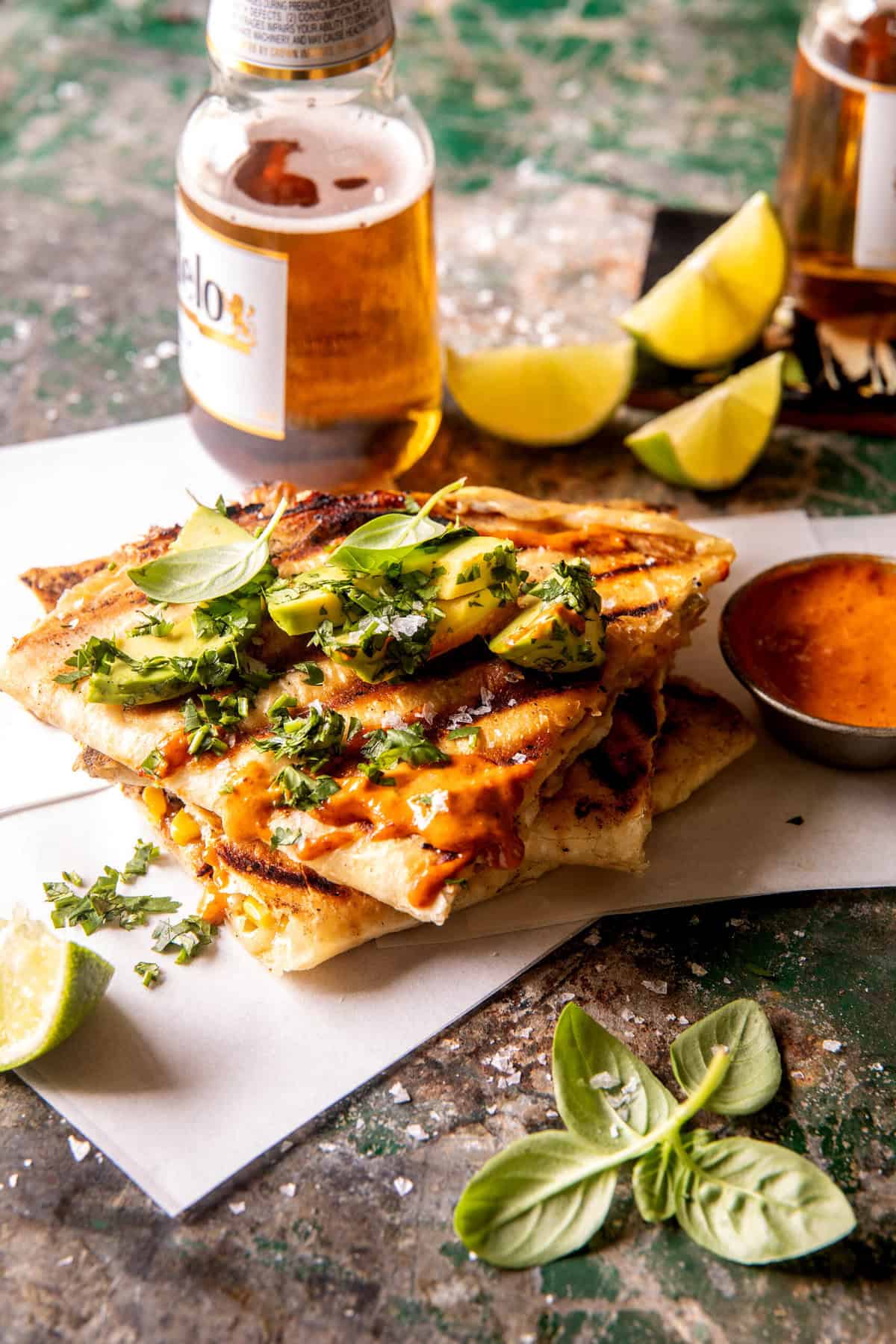 Chipotle Chile Lime Chicken Quesadillas