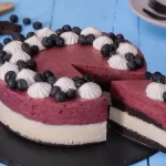 Chocolate Blueberry Mousse Cake - with section