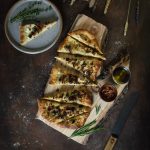 mushroom and pancetta pizza with a fresh herb medley — Spice & Hutch