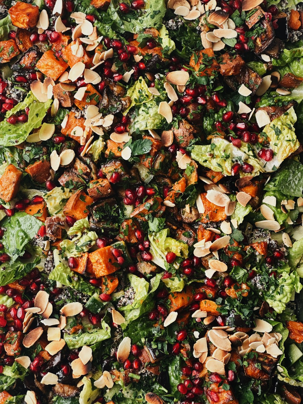 Sweet Potato, Aubergine & Tahini Salad