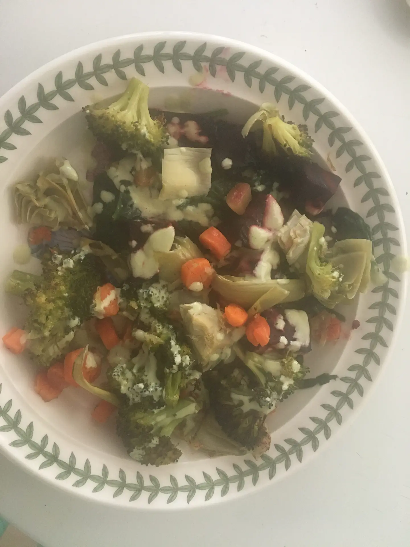 Beets and Greens Veggie Plate with Tahini Parsley Dressing