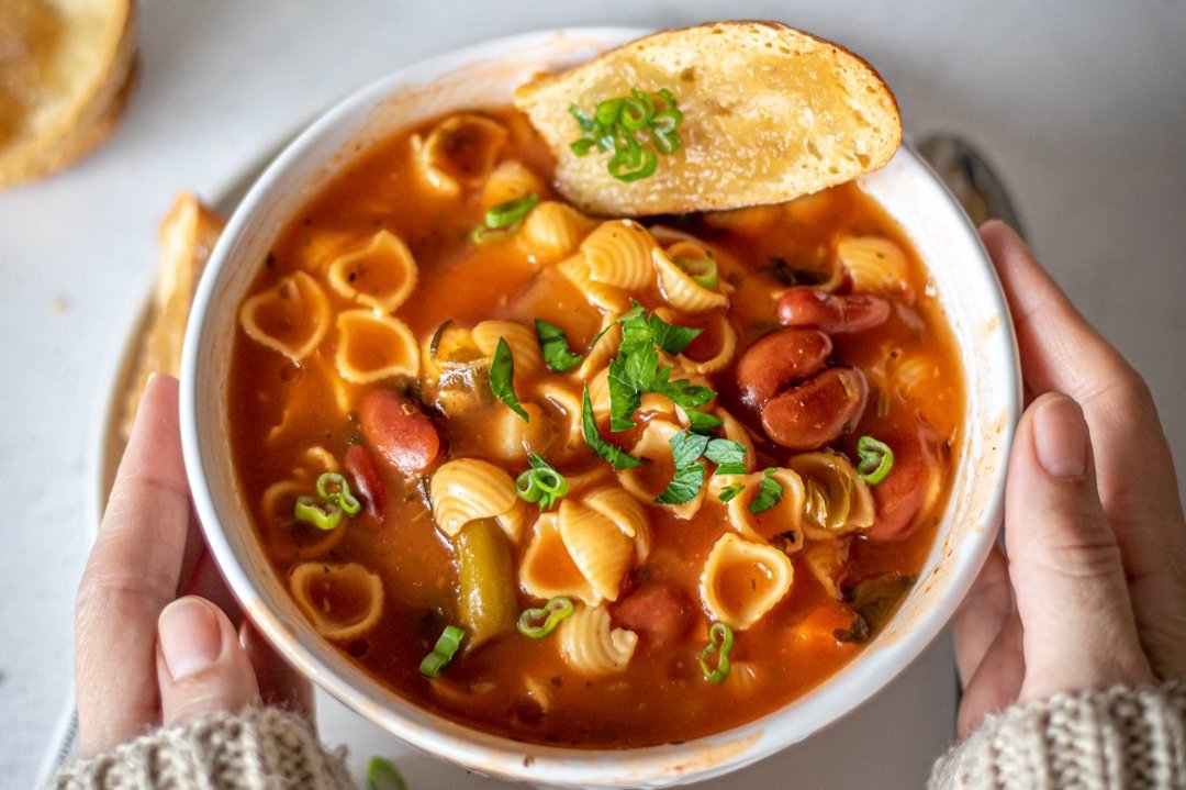 Minestrone Soup w/ Onion Garlic Jam Crostini — Manning Canning Kitchen