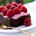 Raspberry Brownies with Raspberry Foam