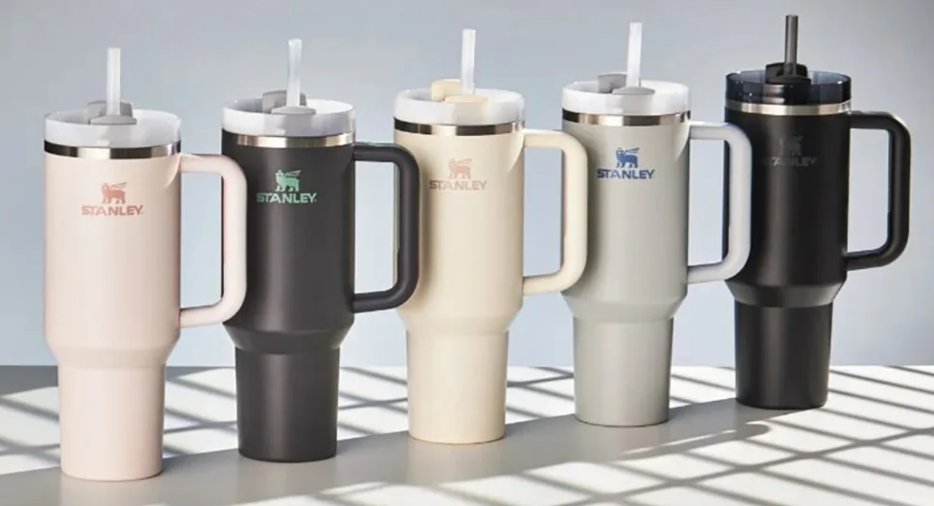 A lineup of Stanley tumblers