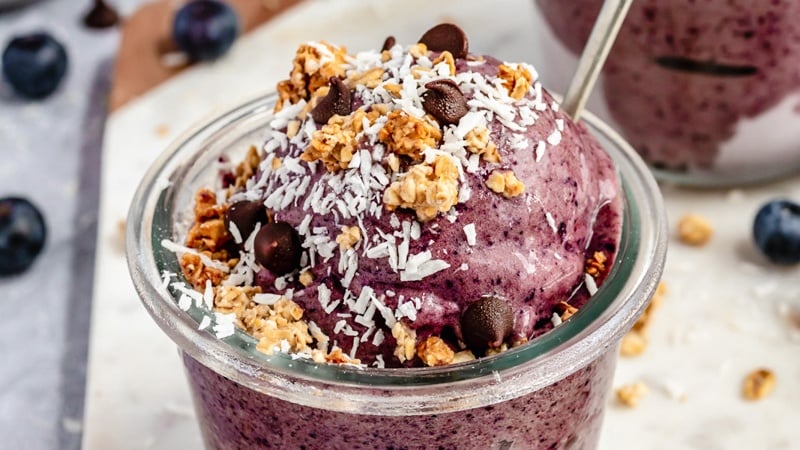 2-Ingredient Blueberry Nice Cream | Ambitious Kitchen