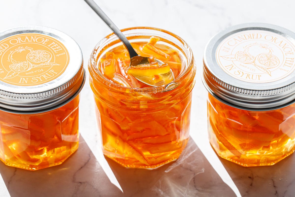 Candied Orange Peel in Syrup