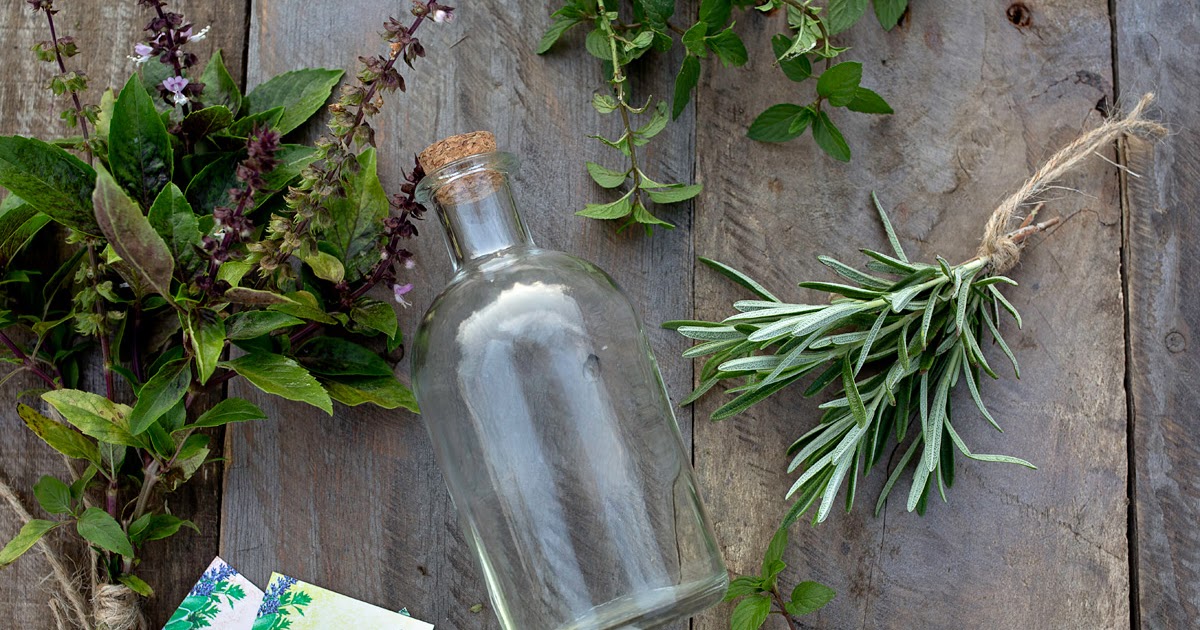 Flavor Infused Vinegar Recipe for the taste of garden herbs year round