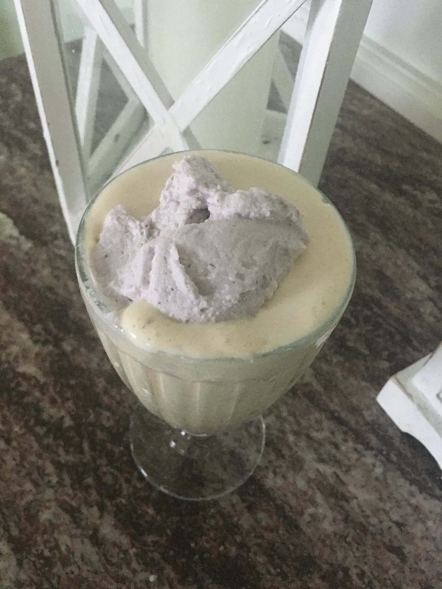 Coffee Milkshake with a Lovely Lavender Whipped Cream