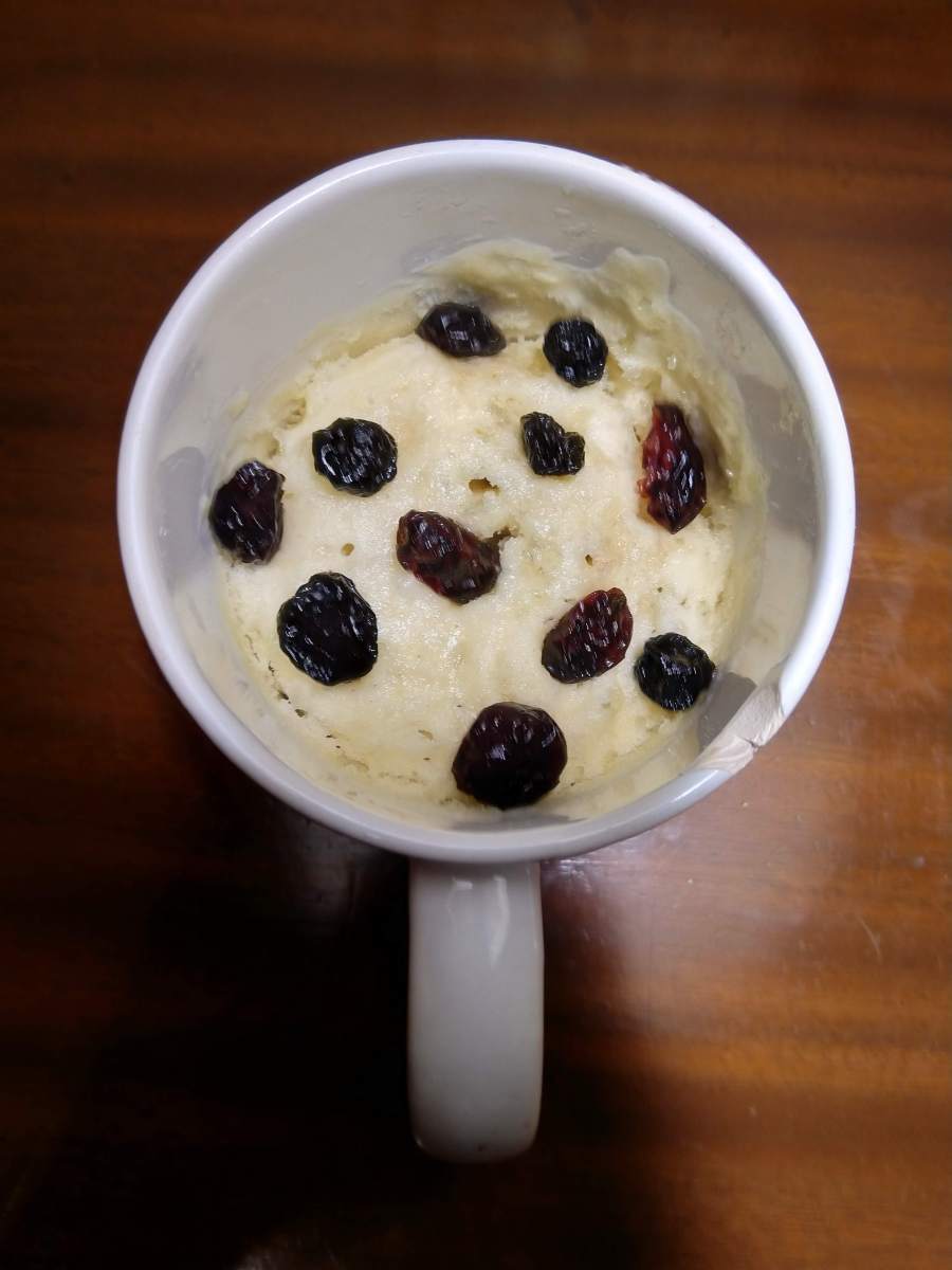 Blue-Cran-Berry Vanilla Mug Cake – Explore With Me