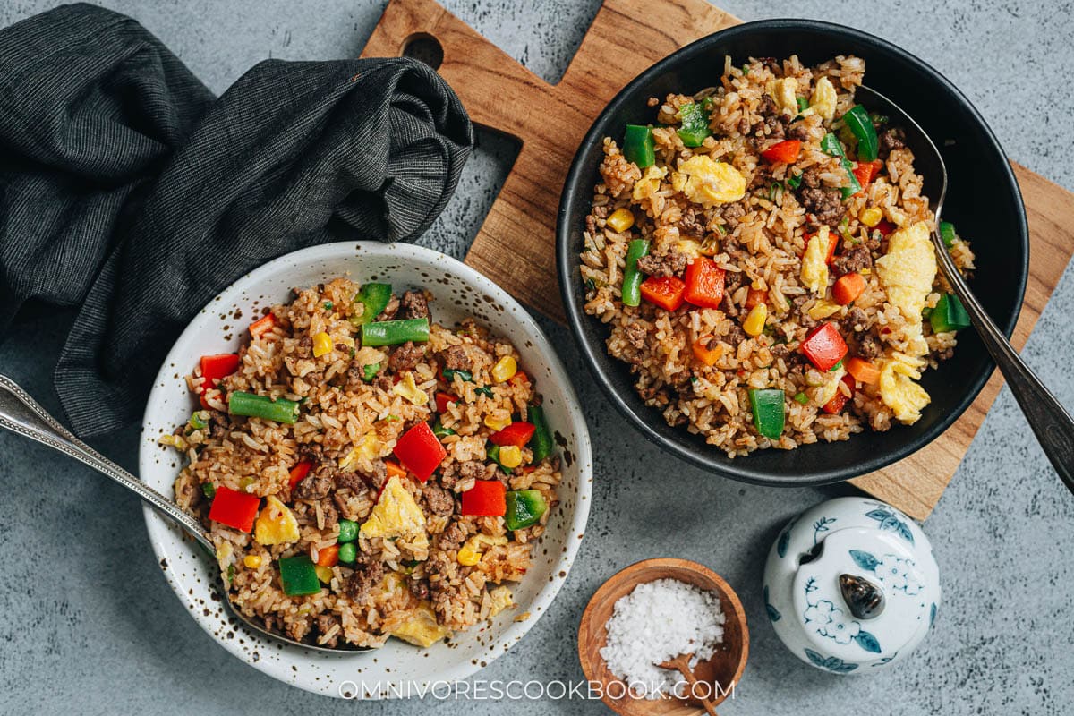 Easy Beef Fried Rice (牛肉炒饭)