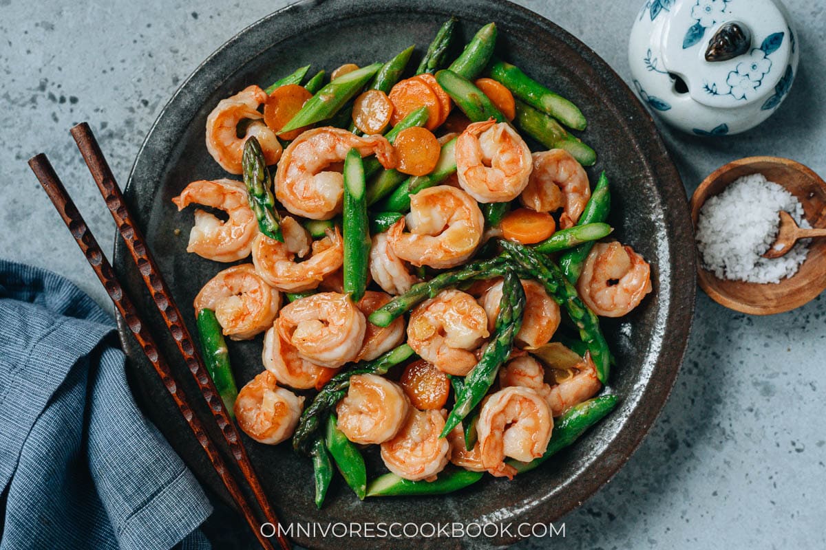 Shrimp and Asparagus Stir Fry