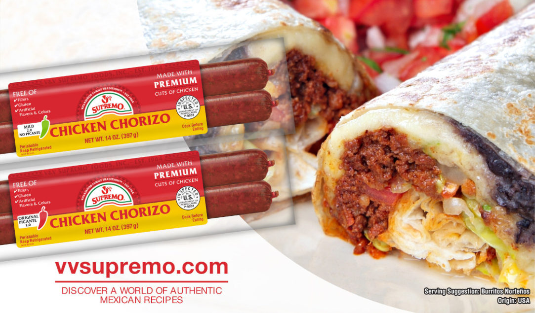 V&V Supremo Foods Expands Line of Traditional Mexican Favorites with Authentic Chicken Chorizo