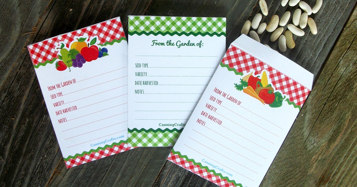 Free Printable Seed Saver Packets for collecting and storing fruit & vegetable seeds