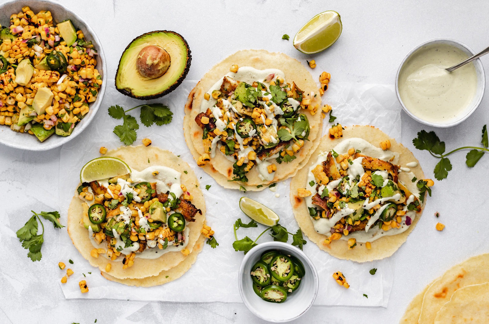 Crazy Good Street Corn Chicken Tacos