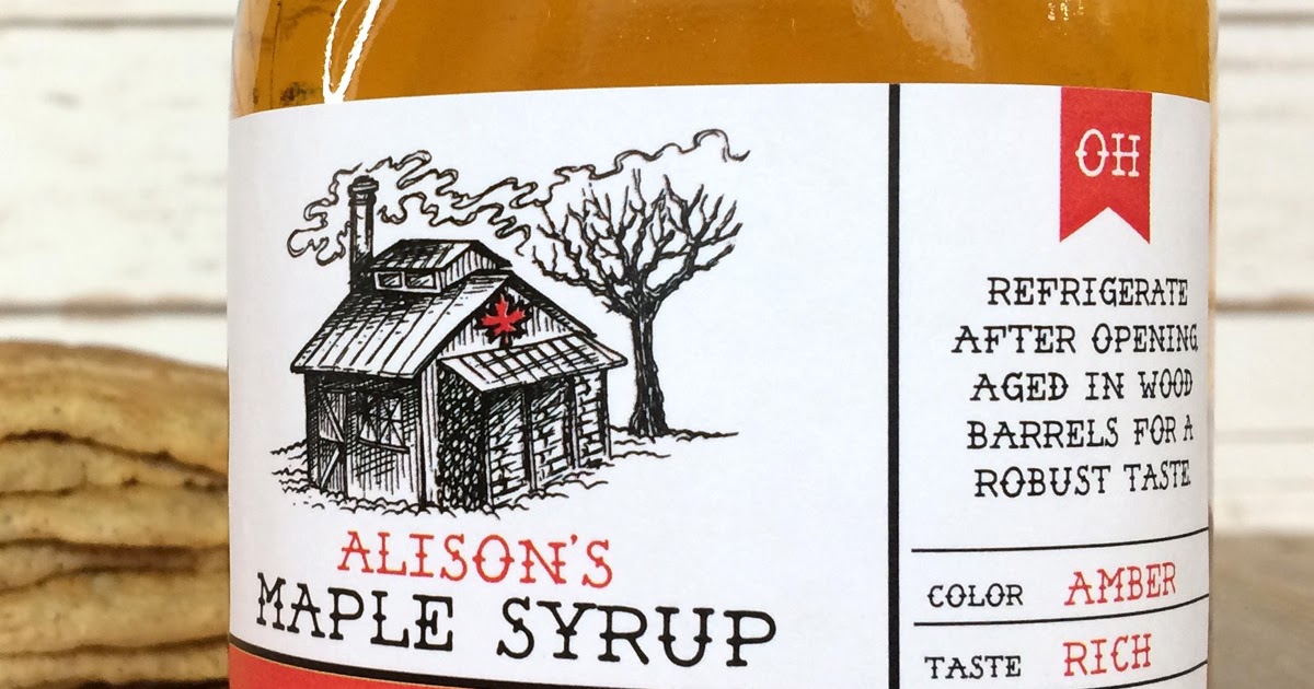 New Rectangle Maple Syrup Labels for syrup bottles and canning jars