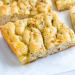 Homemade Focaccia Bread with Garlic and Herbs