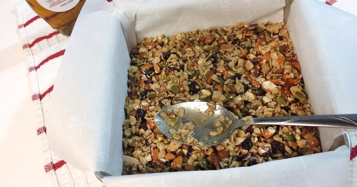 Fruit and Nut Snack Bar Recipe made with Maple Syrup for folks on the go!