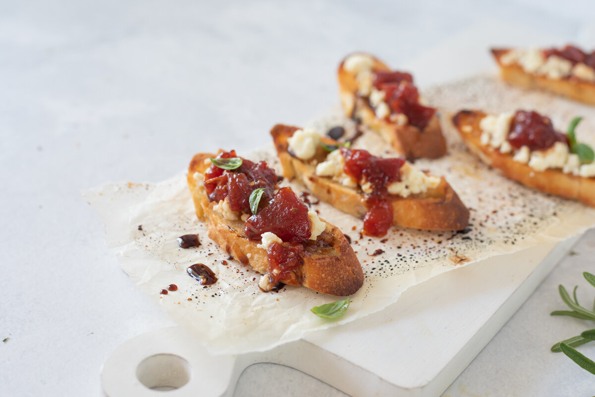 Spicy Tomato Jam & Feta Crostini — Manning Canning Kitchen