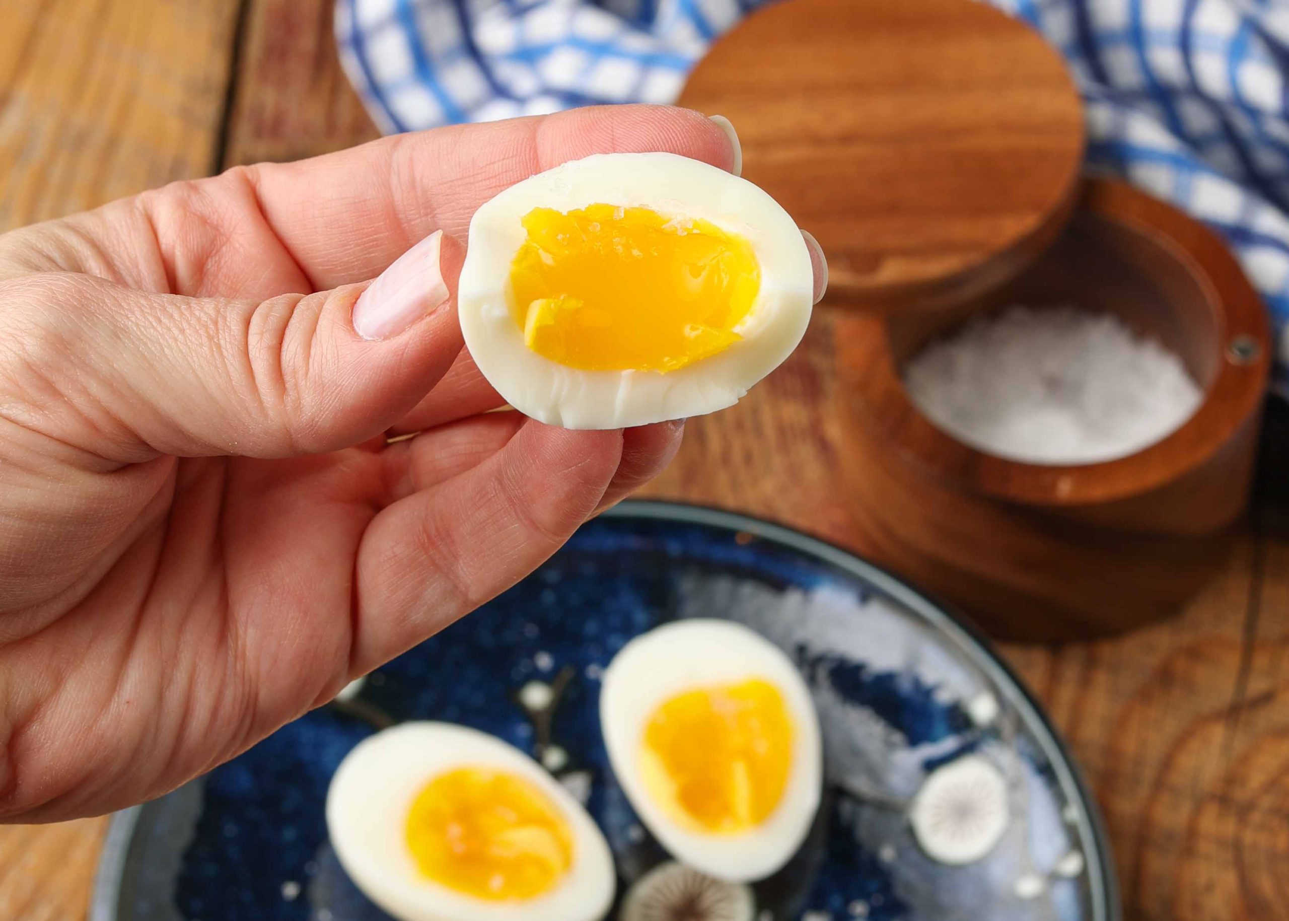 Jammy Hard Boiled Eggs - Barefeet in the Kitchen