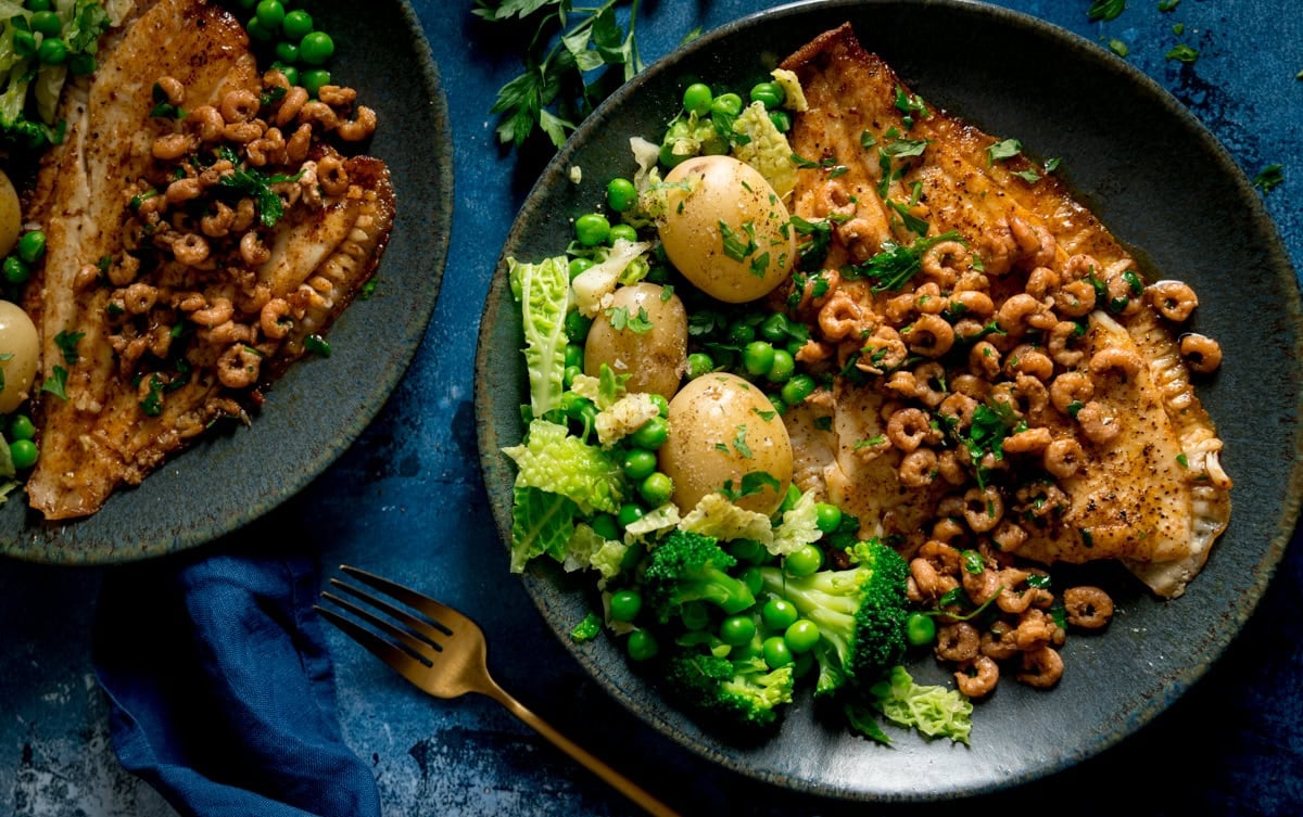 Plaice With Brown Shrimp - Nicky's Kitchen Sanctuary