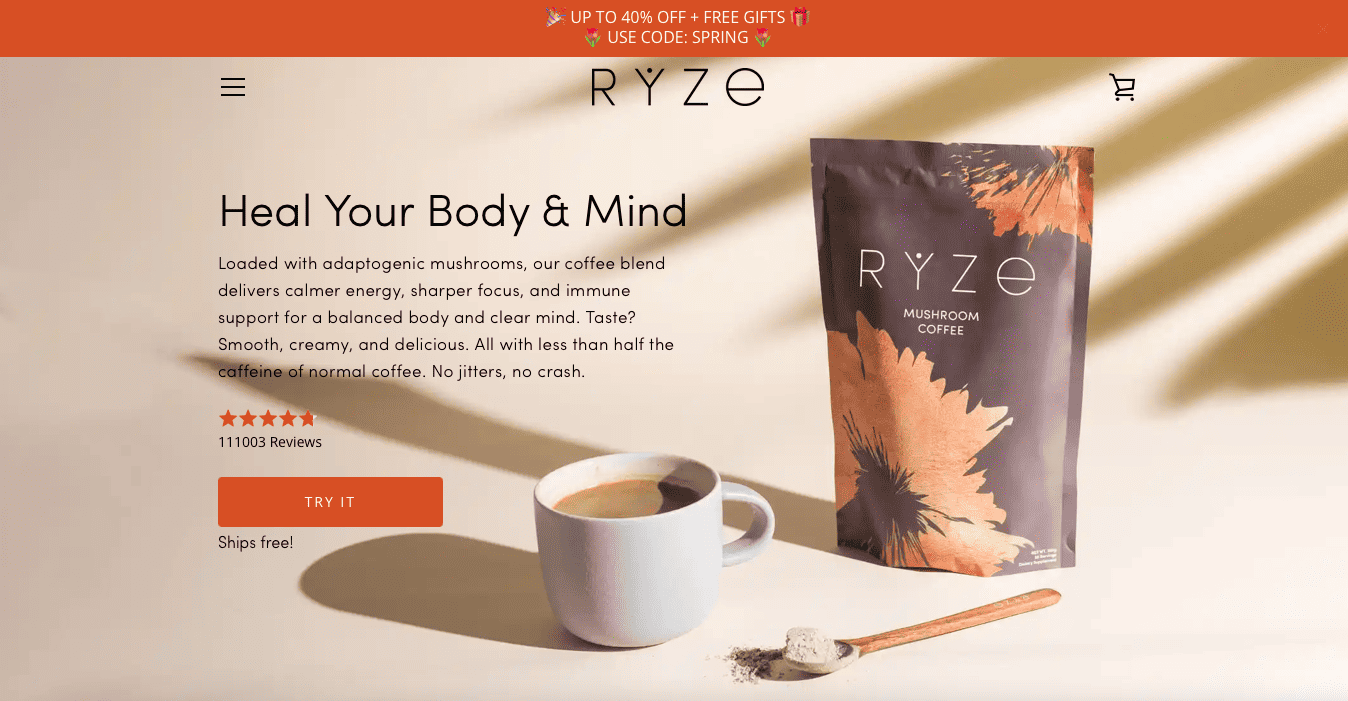 what is ryze mushroom coffee