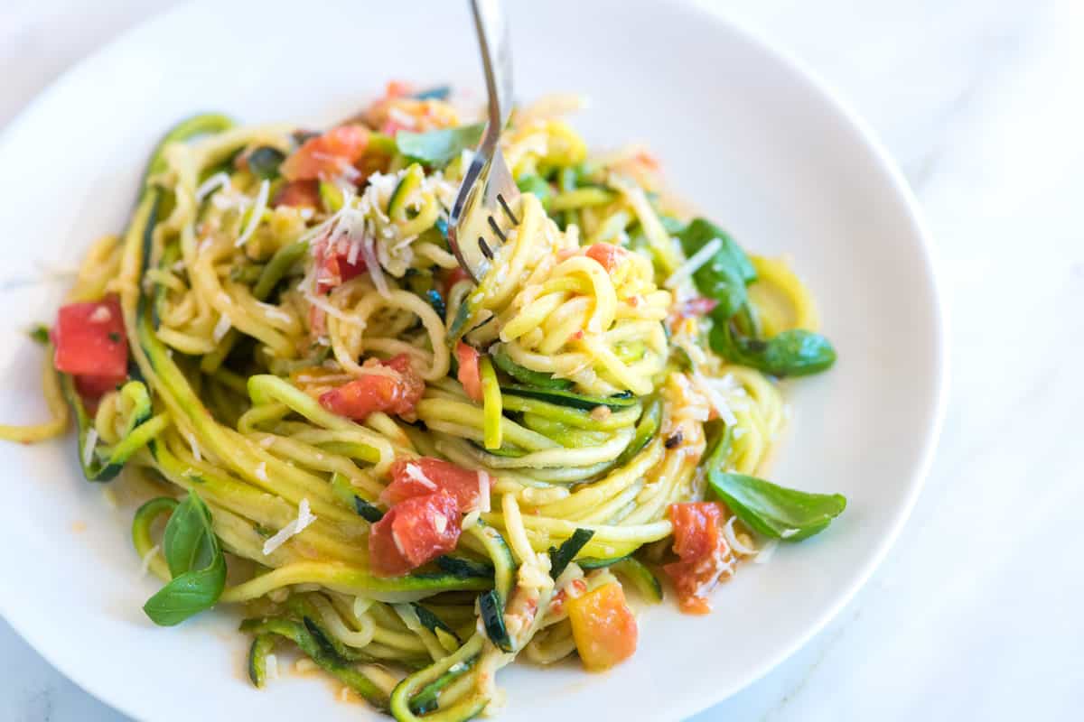 Garlic Parmesan Zucchini Noodles