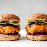 Sweet Potato Cheddar BBQ Chicken Burgers