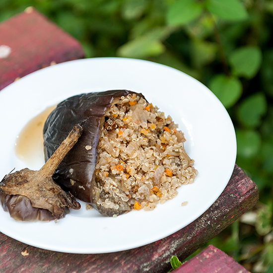 Stuffed eggplant with quinoa – Cooking Without Limits