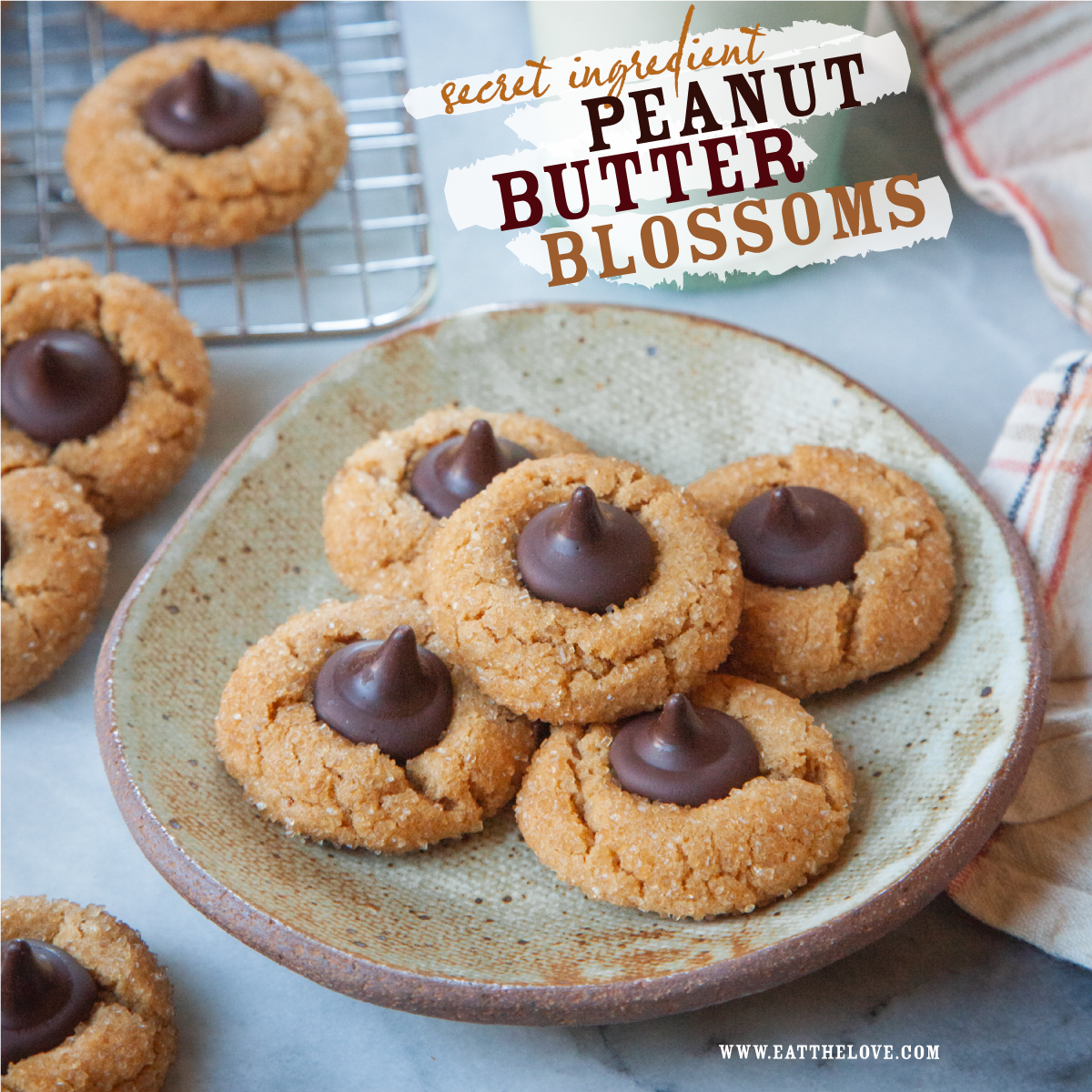 Peanut Butter Blossom Cookies | Peanut Butter Blossoms