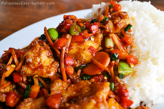 General Tso’s Chicken with White Rice from Pei Wei Asian Diner